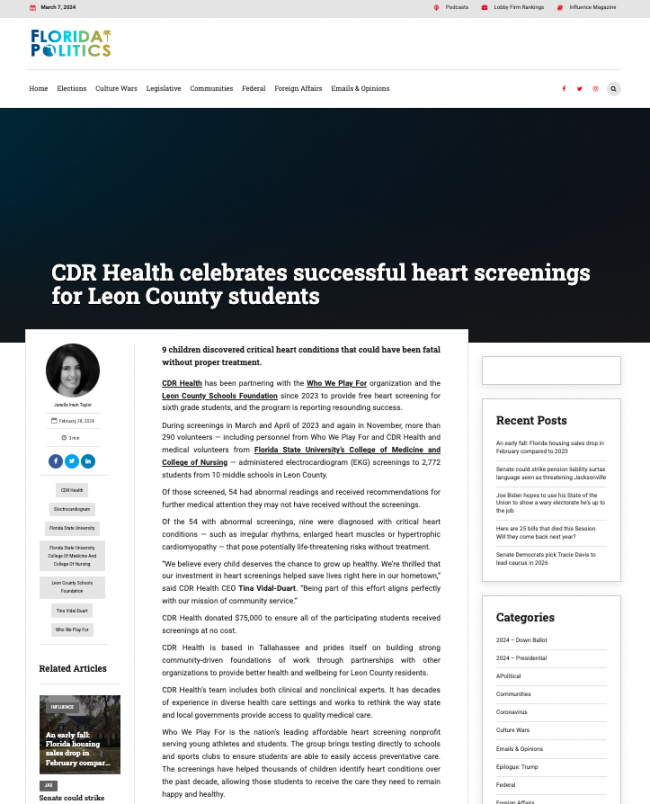 In The Press - CDR News